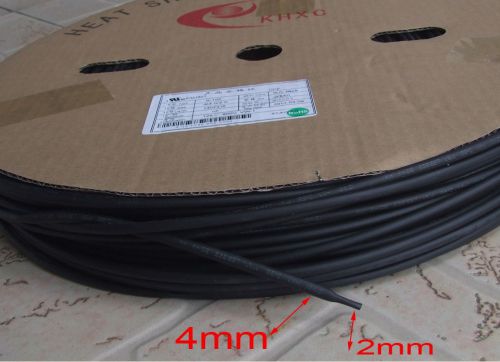 5M 196&#034; length Heat Shrink Tubing Black ? 4mm TO 2mm dia 125°C for SMA SMB BNC