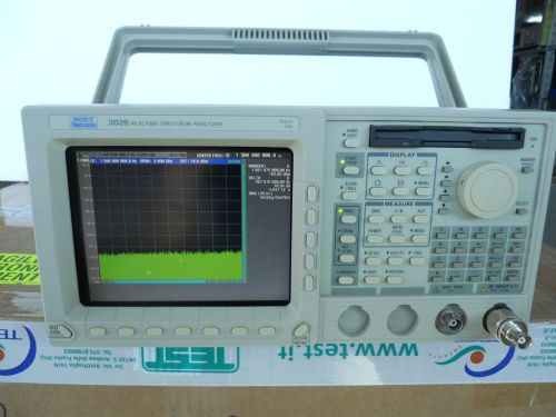 Sony Tektronix 3026 Real Time Spectrum Analyzer 50 Hz - 3 GHz