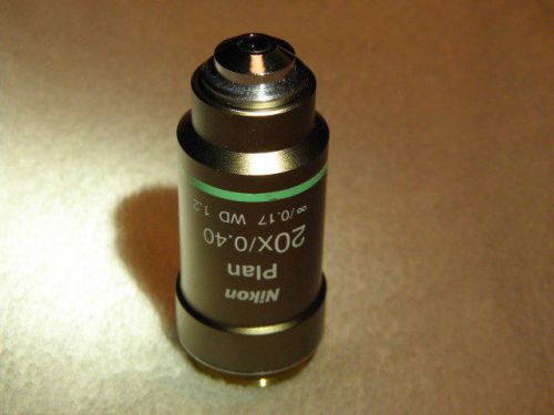 Nikon plan 20x /0.40  ?/0.17 wd 1.2 objective for sale