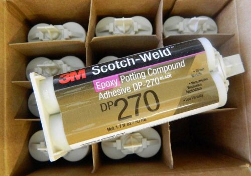 Lot of 12 SCOTCH-WELD DP-270 Epoxy Potting Compound Black 50mL Duo-Pak