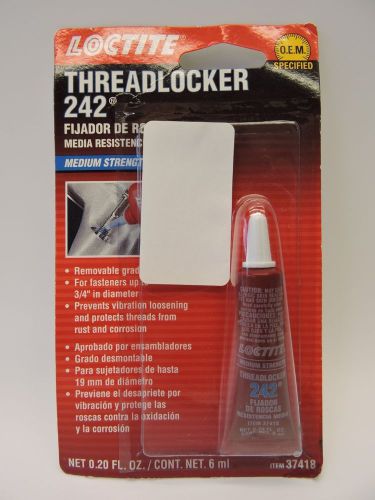 Loctite 37418 Threadlocker 242 Medium Strength .20oz NEW