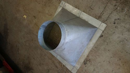 aluminum abatement  air duct adapter square to round 12 24