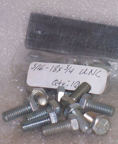 10pcs Grade 5  5/16-18x3/4&#034; UNC Hex Head Cap Bolt / Screws 5/16-18 x 3/4&#034; ZINC