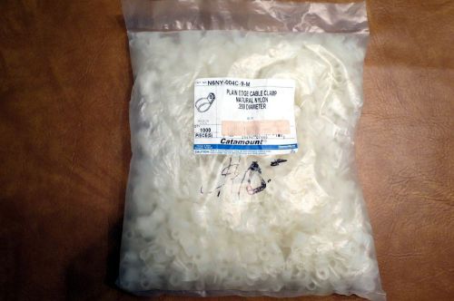 1000 plain edge nylon cable clamps, natural color 1/4&#034; diameter - catamount, nib for sale