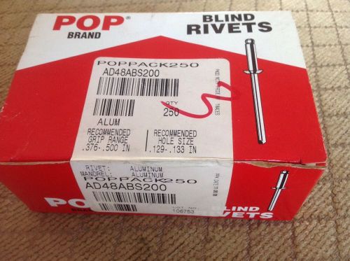 POP BRAND BLIND ALUMINUM RIVETS -- 250 COUNT RED