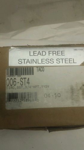 Taco 006-ST4 Stainless 3/4&#034; 115V Threaded Cartridge Circulator