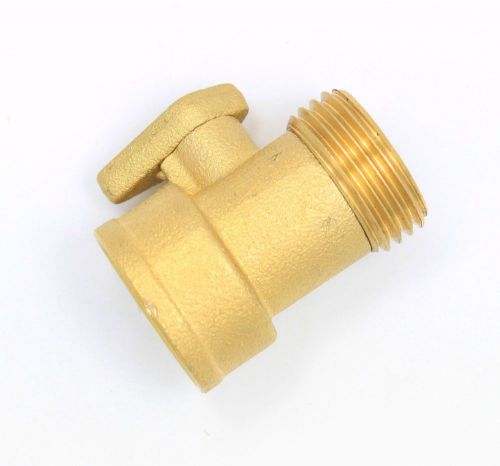 3/4&#034; Female GHT x 3/4&#034; Male GHT Brass Shut Off Water Ball Valve Hose Garden