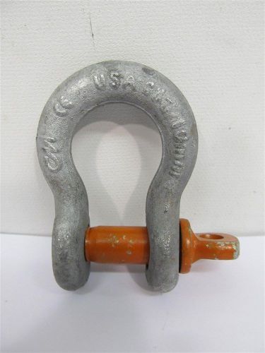 CM, M648AG, 3/8&#034;, WLL 2 ton, Alloy, Galvanized Anchor Shackle