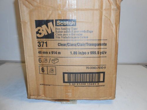 NEW BOX OF 6 ROLLS 3M STOTCH 371 CLEAR SEALING TAPE 48mm X 914mm