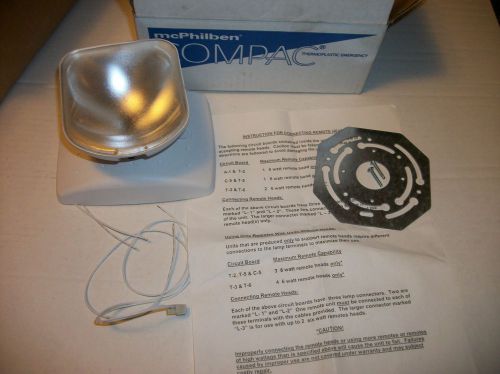 Emergency Remote Head Day Bright Lighting Egress Light 6v 6w NOS CR1CSWD 4093684