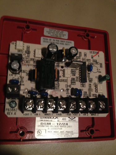 Wheelock dsm-12/24-r dual sync module 12/24 vdc/fwr red for sale