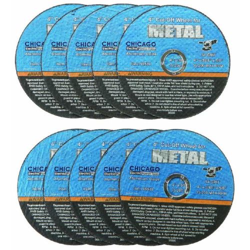 10 Piece 4 in. Thin Cut-off Wheels for Metal Metalcrafts Auto Repair Shop Garage