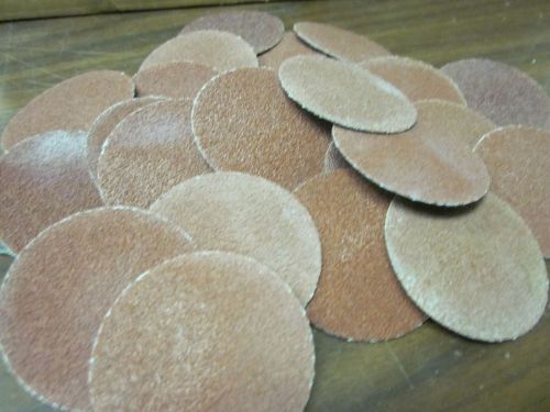 25pc 2&#034; 80 GRIT ROLOC COOKIE DISCS ALUMINUM OXIDE SANDING DISC ROLL LOCK TYPE R