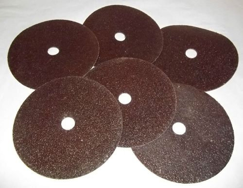 LOT OF SIX 7&#034; BY 7/8&#034; TYPE D ABRASIVE OPEN COAT DISCS 3M 36 GRIT ALUMINUM OXIDE