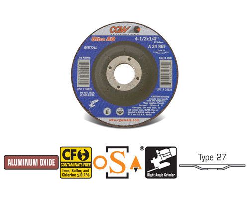 Cgw camel grinding wheels 4-1/2&#034; x 1/4&#034; x 7/8&#034;  a24r t27 - qty 25 - 35620 for sale