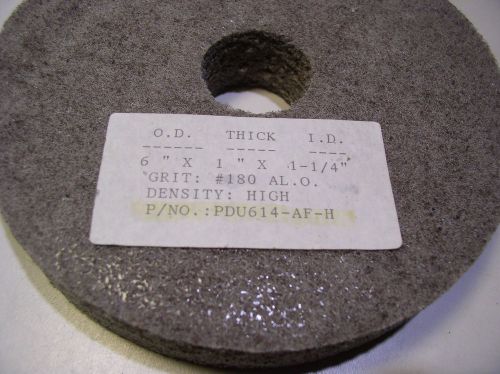 1pc. 6&#034; X 1&#034; x 1 1/4 &#034; 180 G.AL.O WHEEL FOR DEBURRING,POLISHING . BUSHING IF NEE