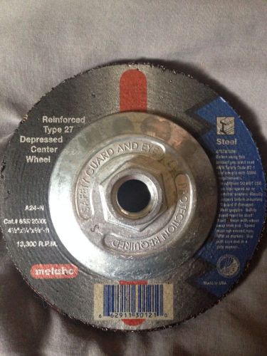 5 new Metabo steel type 27 depressed center wheel A24-n 4 1/2x1/4x5/8