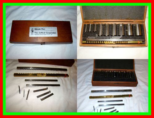 Dumont Machinist tool tools Minute Man Keyway Broach Set in Case