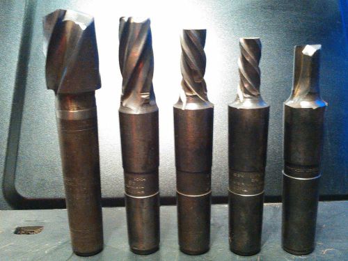 Lot of 5  metal working endmills for sale