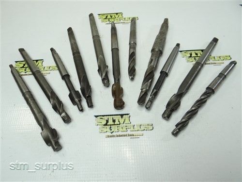 NICE LOT OF 11 HSS MORSE TAPER SHANK COUNTERBORES 13/32&#034; TO 11/16&#034; W/ 1MT SHANK