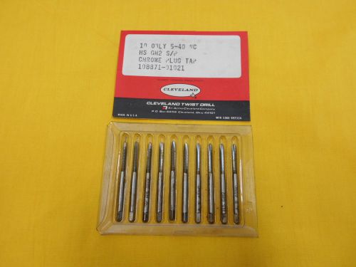 10 NEW TAPS 5-40 NC HS GH2 SP CHROME PLUG threading CLEVELAND USA 108871 - 01021