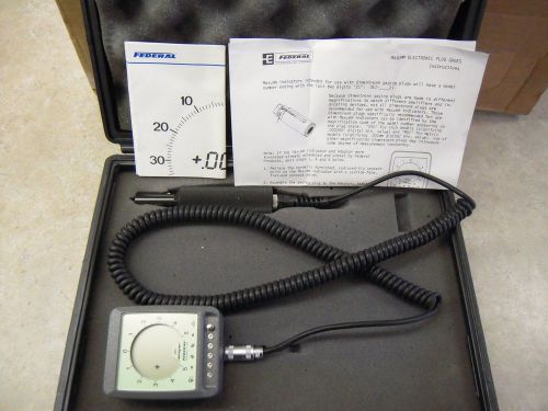 Federal maxum electronic precision indicator plug gage dei-71120 + eas-2104 for sale