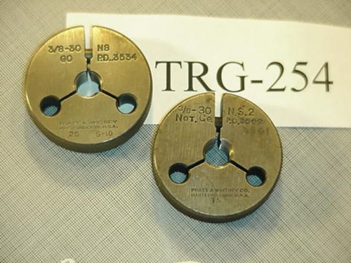 Thread Ring Gage Set 3/8-30 NS GO &amp; NOGO TRG-254