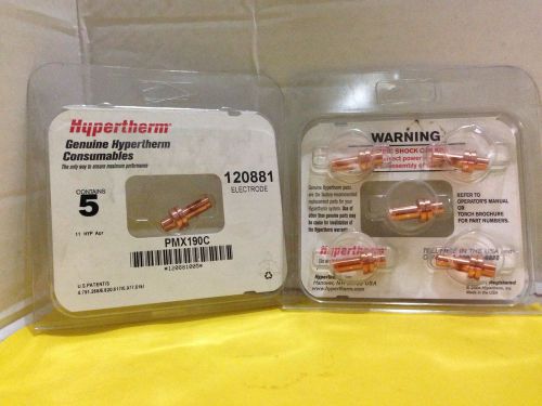 Lot of (2) Pks. of (5) Pcs. each Hypertherm Model 120881 Electrode PMX190C