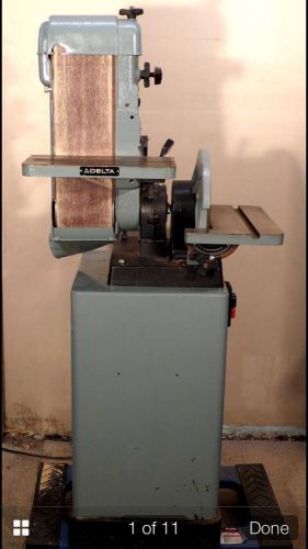 Delta 6&#034; belt &amp; 12&#034; disk sander , mag starter &amp; base, 21-730,52-612,52-704 for sale