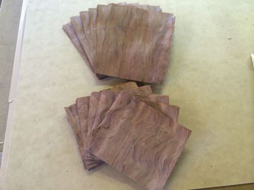 Wood Veneer Waterfall Bubinga LOT 44pcs total Raw Veneer  &#034;EXOTIC&#034; WF1 10-29