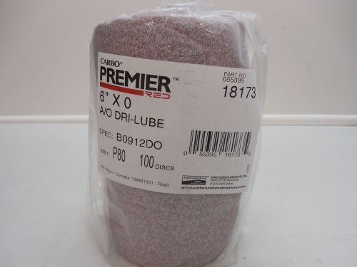 ROLL SANDPAPER 6&#034; PREMIER CARGO #18173 P180 GRIT 100 DISCS A/O DRI-LUBE ADHESIVE