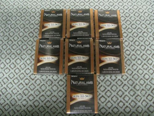 (21) NEW Trojan Naturalamb Luxury Latex Free Condoms Natural Skin Lubricated