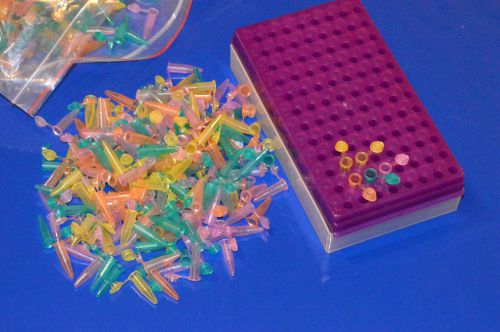 1000 0.6ml Microcentrifuge Tubes, Graduated w/Marking Spot + Flipper Rack