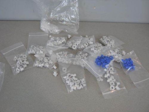 Bag of Plastic Lab Parts Test Tube Pipette Cap Insert