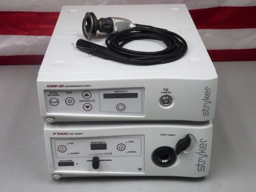 Stryker 1088 camera Stryker X-7000 light source 21&#034; Stryker Vision Elect