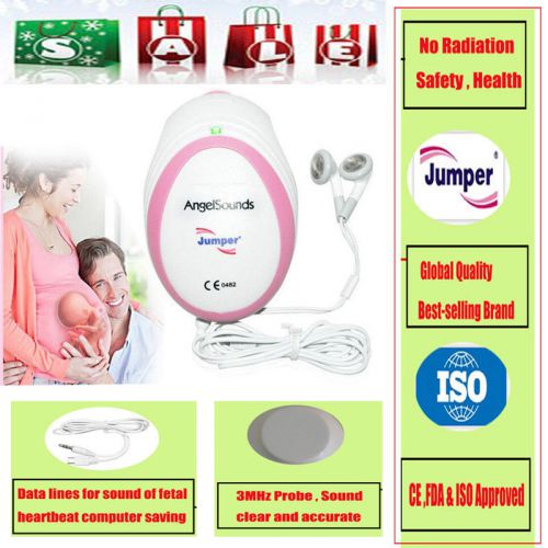 Jumper Angelsounds 3.0 MHz probe Fetal Doppler Prenatal Heart Rate baby Monitor