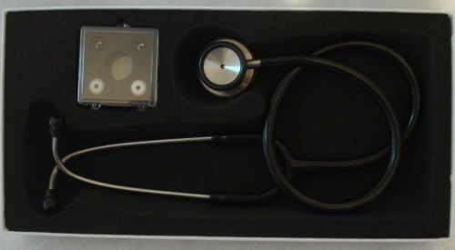 Techmed services stainless steel stethoscope black latex free item # 1005 for sale