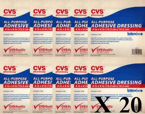 20-6&#039;&#039; X 6&#039;&#039; Adheasive Dressing Latex Free, First Aid Supplies, Hunters/Prepper