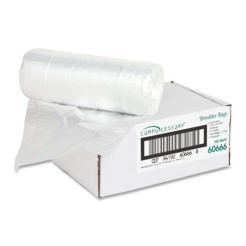 Compucessory Shredder Bags, 8 Microns, 13X13X30, White [ID 143079]