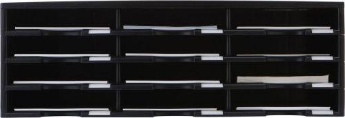 Storex 12 Compartment Literature Organizer Black