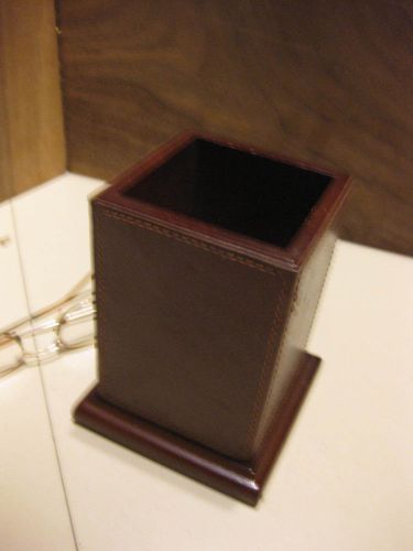 Faux Leather Pen &amp; Pencil Holder