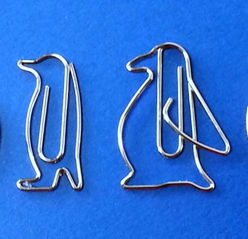 Lovely penguin shap metal paper clips *  penguin mom with little penguin * new for sale