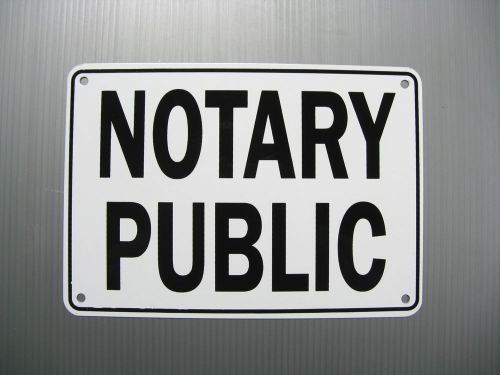 &#034;NOTARY PUBLIC&#034; SERVICE  SIGN, METAL, HEAVY DUTY