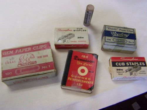 COOL LOT of Swingline Staples, Gem Paper Clips, &#034;Noestring&#034; Paper Clips, &amp; MORE!