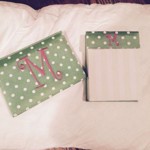 Photo album and note pad - &#034;M&#034; monogram