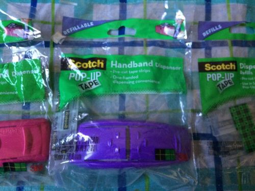 XMAS BDAY SCOTCH POP-UP TAPE DISPENSER 4 REFILLS! GREAT WHEN WRAPPING PRESENTS!!