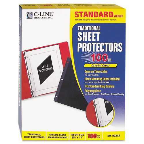 Traditional Polypropylene Sheet Protector, Standard Weight, 11 x 8 1/2, 100/BX