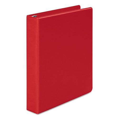 Basic Round Ring Binder, 1-1/2&#034; Capacity, Red