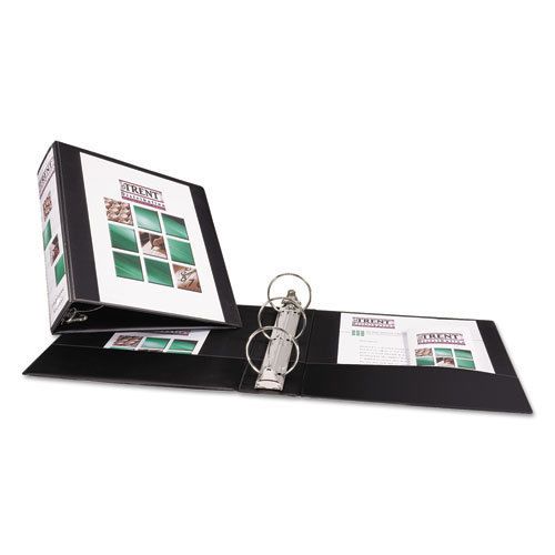 Economy View Binder with Round Rings, 3&#034; Capacity, Black