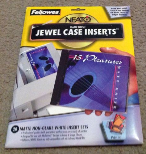 Fellowes jewel case inserts, 20 non glare